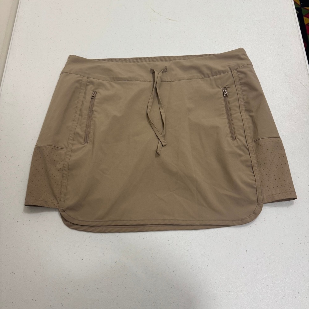Magellan Outdoors Fish Gear Womens Large Tan Water Repellent Fishing Skort